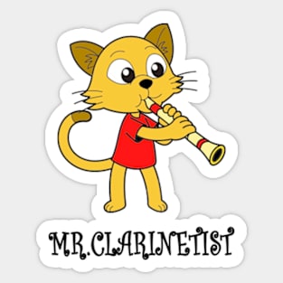 Cat Clarinet Funny Shirt for Mom, Dad, Husband, Boyfriend, Girlfriend, Sticker